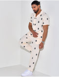 Ensemble pantalon et chemise à motifs