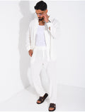 Ensemble en lin pantalon et chemise manches longues
