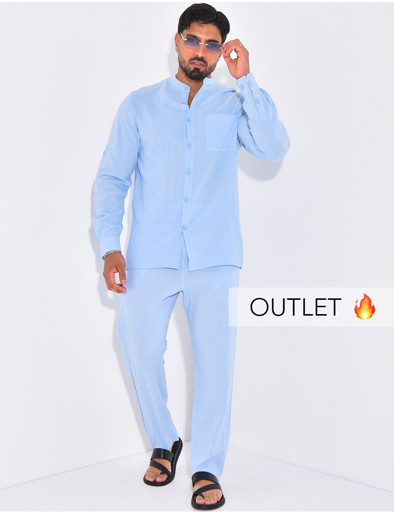 Ensemble en lin pantalon et chemise