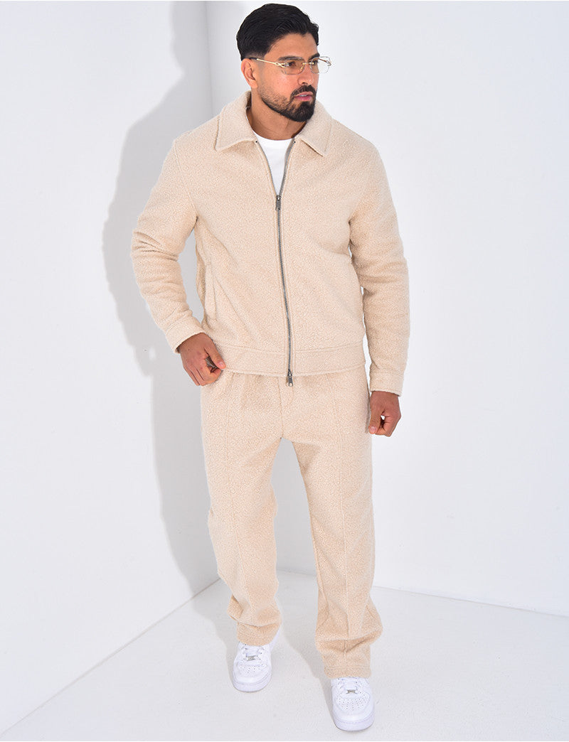 Ensemble en peau de mouton pantalon et veste