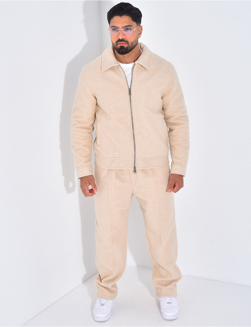 Ensemble en peau de mouton pantalon et veste
