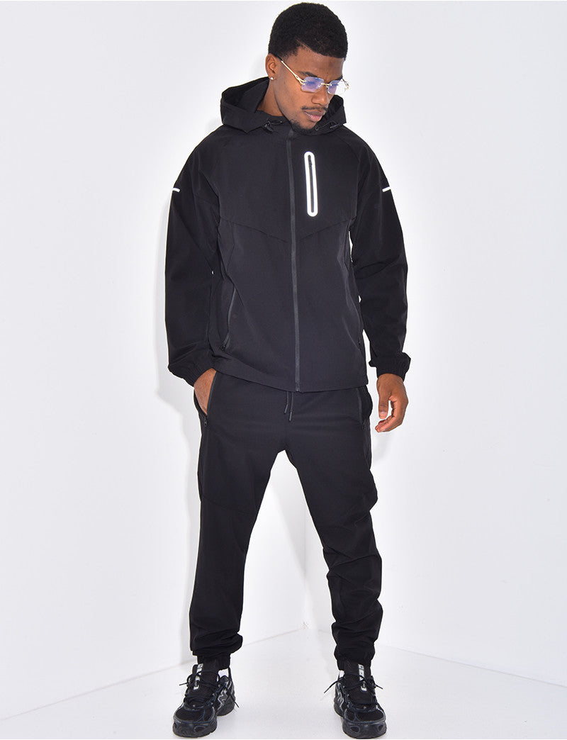 Ensemble fin bi-color pantalon et veste à capuche