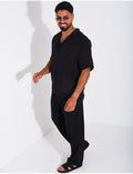 Ensemble fin pantalon et chemise manches courtes