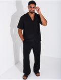 Ensemble fin pantalon et chemise manches courtes