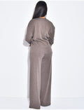 Ensemble gilet avec broche et pantalon large