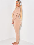 Ensemble gilet et legging de sport côtelé