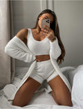 Ensemble gilet short et brassière tout doux