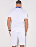 Ensemble haut et short bi color