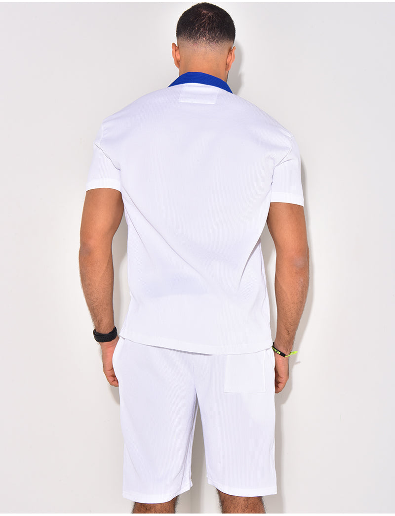 Ensemble haut et short bi color