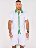Ensemble haut et short bi color