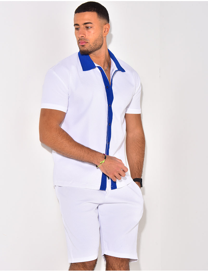 Ensemble haut et short bi color