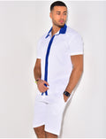 Ensemble haut et short bi color