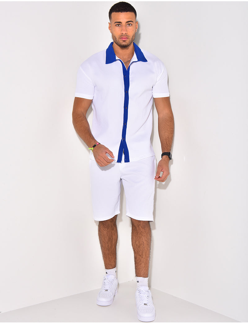 Ensemble haut et short bi color