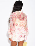 Ensemble chemise et short assorti à motif floral