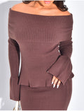 Ensemble jupe et pull en maille