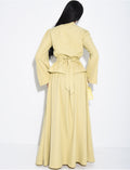 Ensemble jupe longue bouffante et top boutonné à cintrer