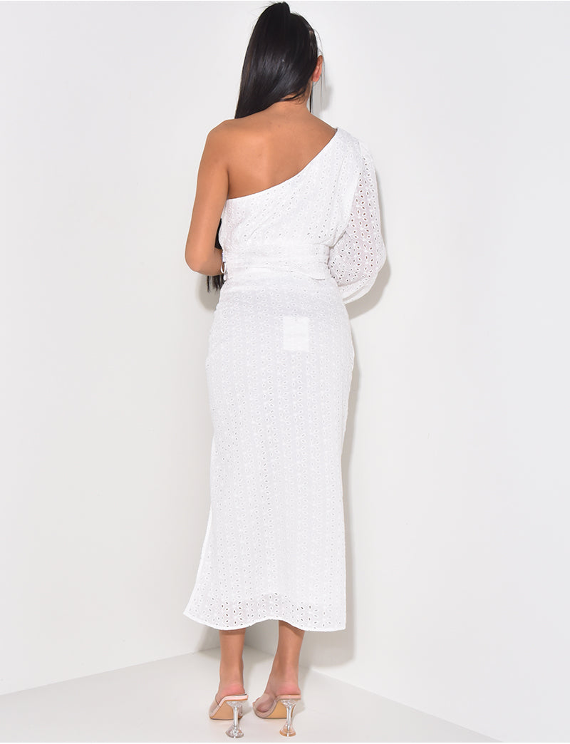 Ensemble  jupe longue et top asymétrique