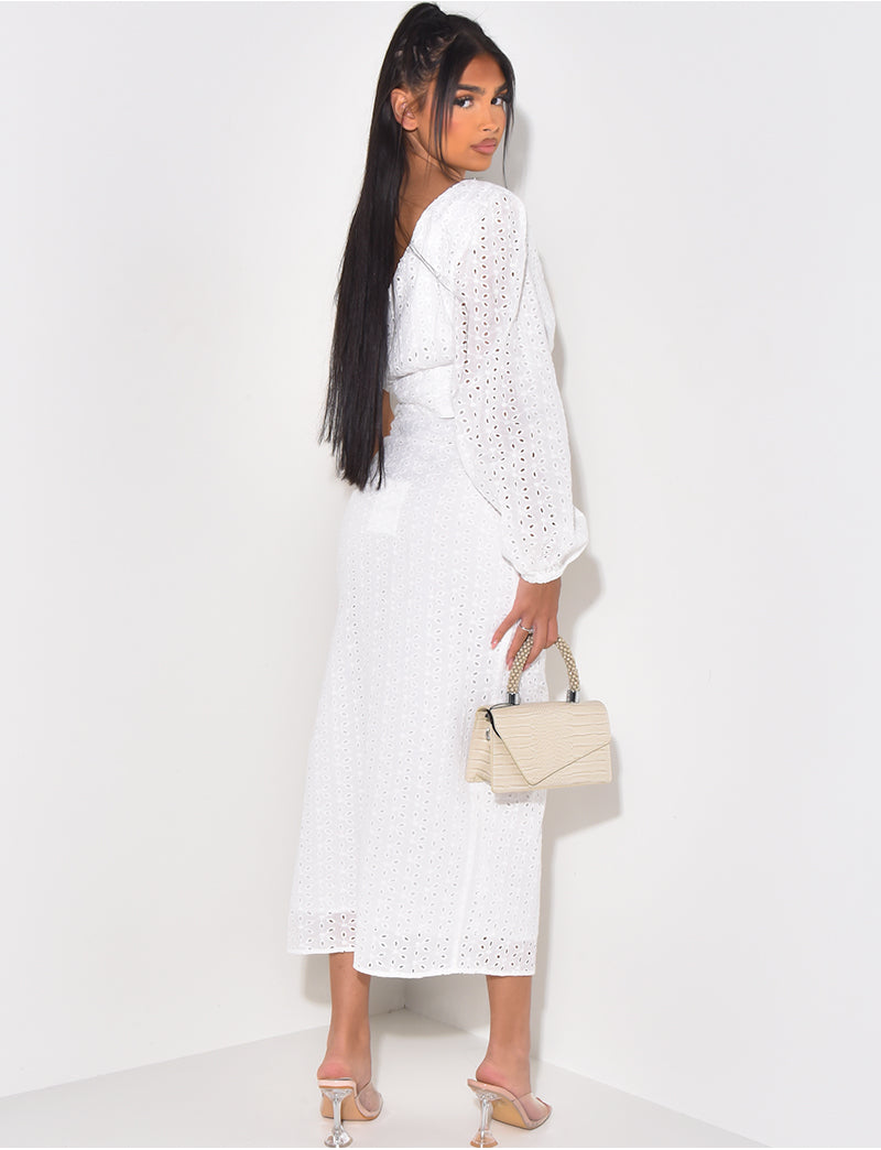 Ensemble  jupe longue et top asymétrique