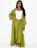 Ensemble kimono long et jupe à nouer