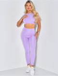 Ensemble legging et crop-top court manche courte