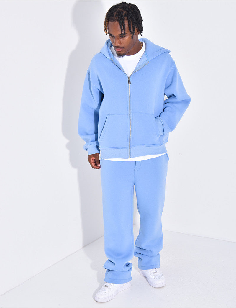 Ensemble molletonné pantalon et veste à capuche