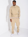 Ensemble pantalon à poches et pull à col zippé