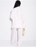 Ensemble premium blazer oversize à fentes et pantalon de tailleur droit