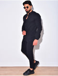 Ensemble pantalon et chemise à col rond fluide