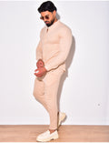 Ensemble pantalon et chemise à col rond fluide