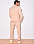 Ensemble pantalon et chemise à col rond fluide