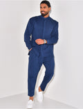 Ensemble pantalon et chemise à col rond