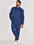Ensemble pantalon et chemise à col rond