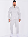 Ensemble pantalon et chemise à col rond