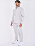 Ensemble pantalon et chemise à col rond