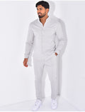 Ensemble pantalon et chemise à col rond