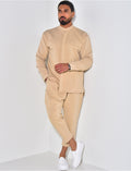 Ensemble pantalon et chemise à col rond