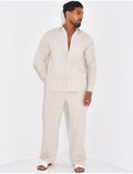 Ensemble pantalon et chemise à rayures