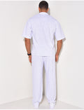 Ensemble pantalon et chemise à rayures