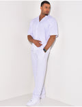Ensemble pantalon et chemise à rayures