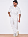 Ensemble pantalon et chemise côtelé
