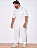 Ensemble pantalon et chemise côtelé