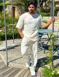 Ensemble pantalon et T-shirt effet décousu