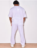 Ensemble pantalon et T-shirt effet décousu