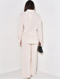 Ensemble pantalon droit et chemise ample en lin