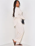 Ensemble pantalon droit et chemise ample en lin