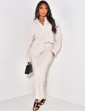 Ensemble pantalon droit et chemise ample en lin