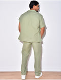 Ensemble pantalon et chemise en coton