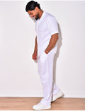 Ensemble pantalon et chemise en coton