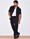 Ensemble pantalon et chemise en coton