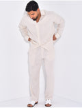 Ensemble pantalon et chemise gaz de coton